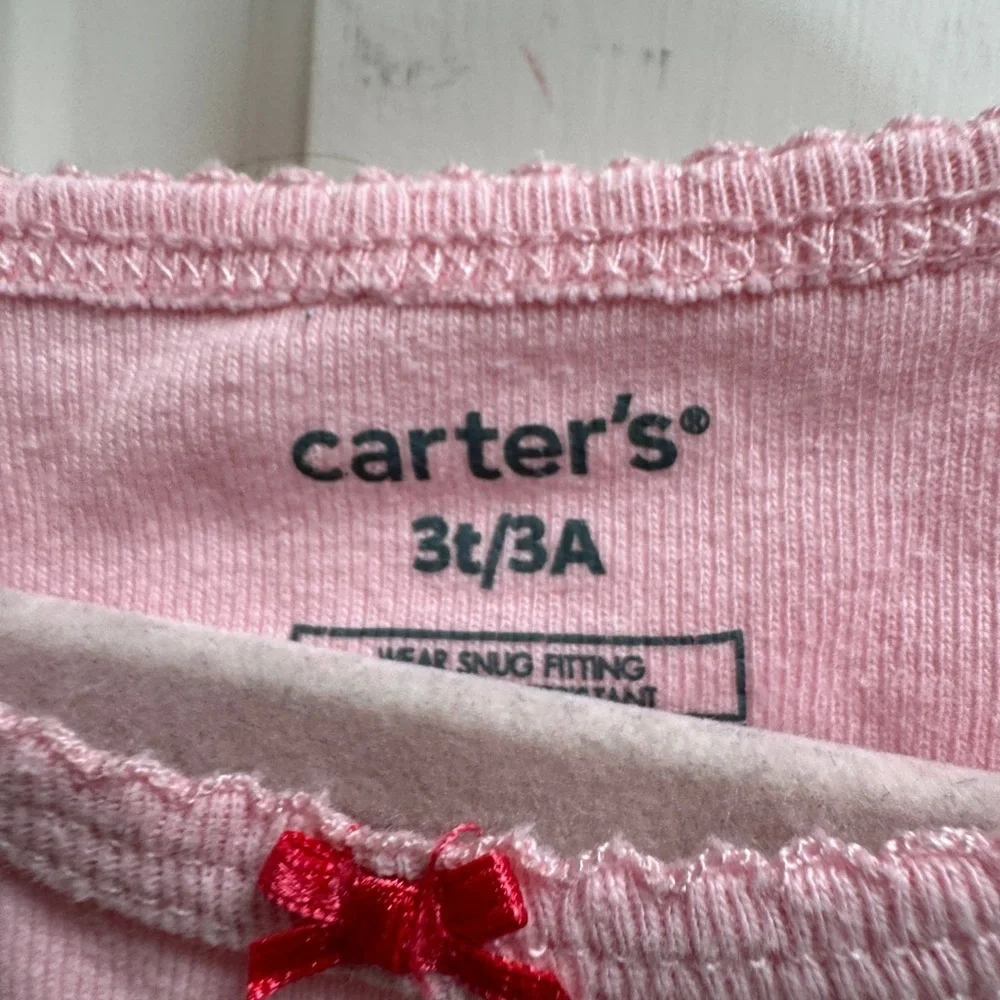 Carter's 3T Girls Pink Short Sleeve Mermaid Dreams Pajama Top